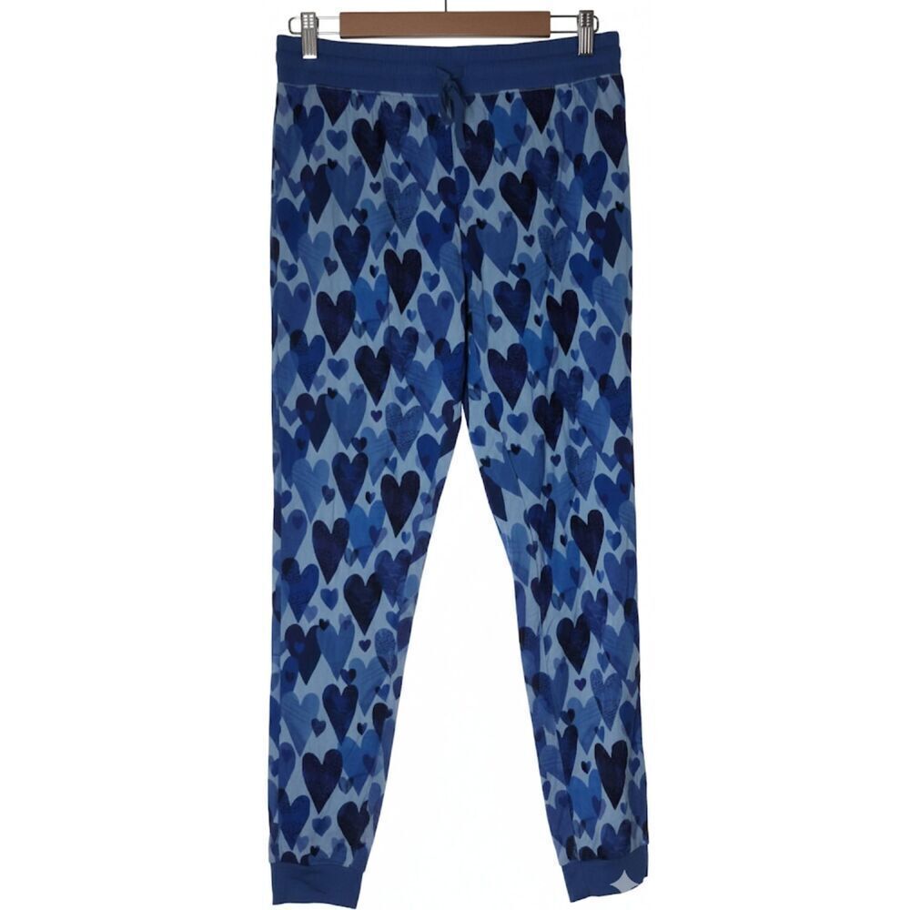Little sleepies womens small pajama pants joggers blue hearts bamboo